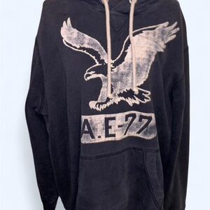 American Eagle Outfitters Navy Hoodie with Eagle Design